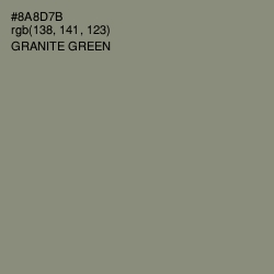 #8A8D7B - Granite Green Color Image